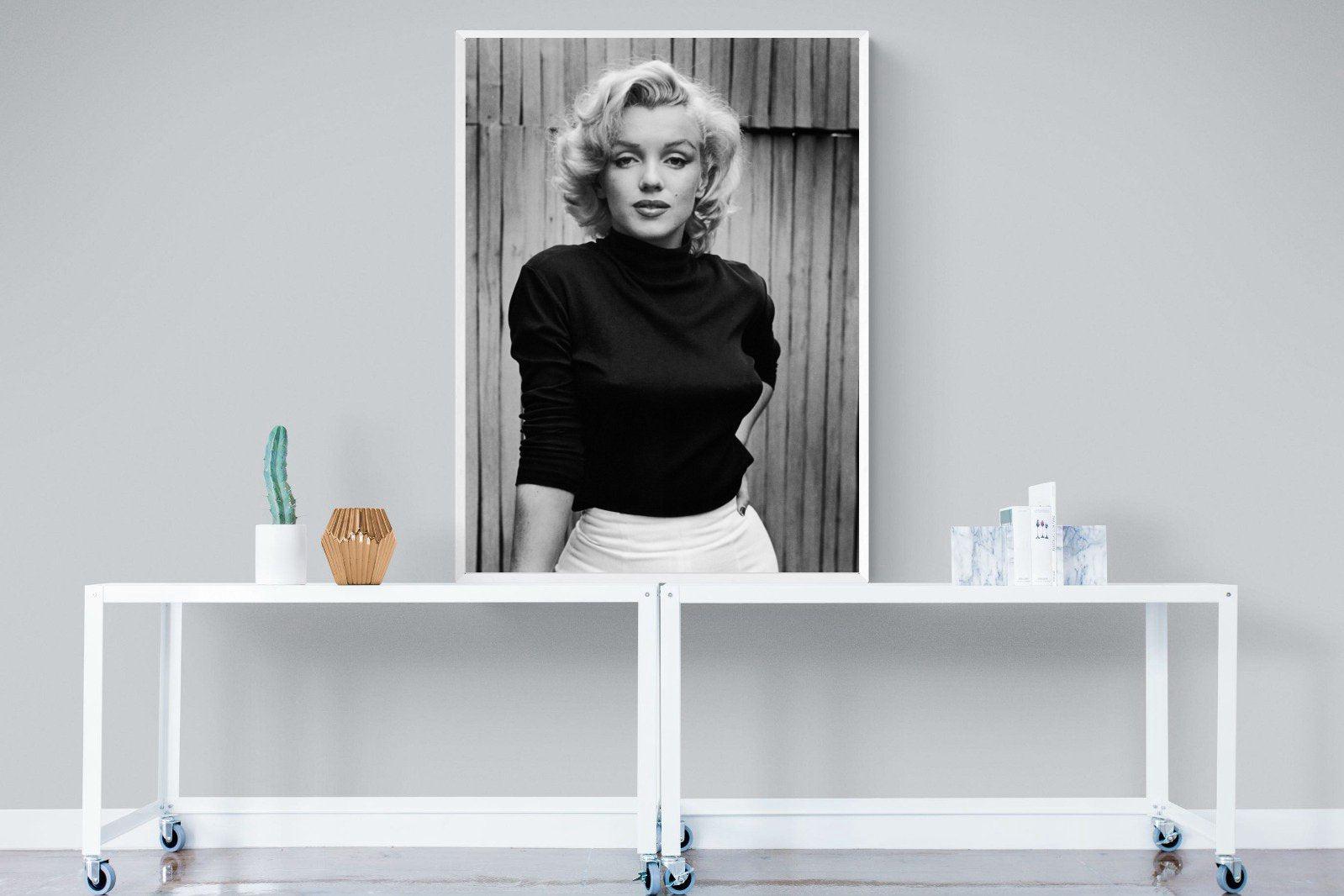 Marilyn Monroe-Wall_Art-90 x 120cm-Mounted Canvas-White-Pixalot
