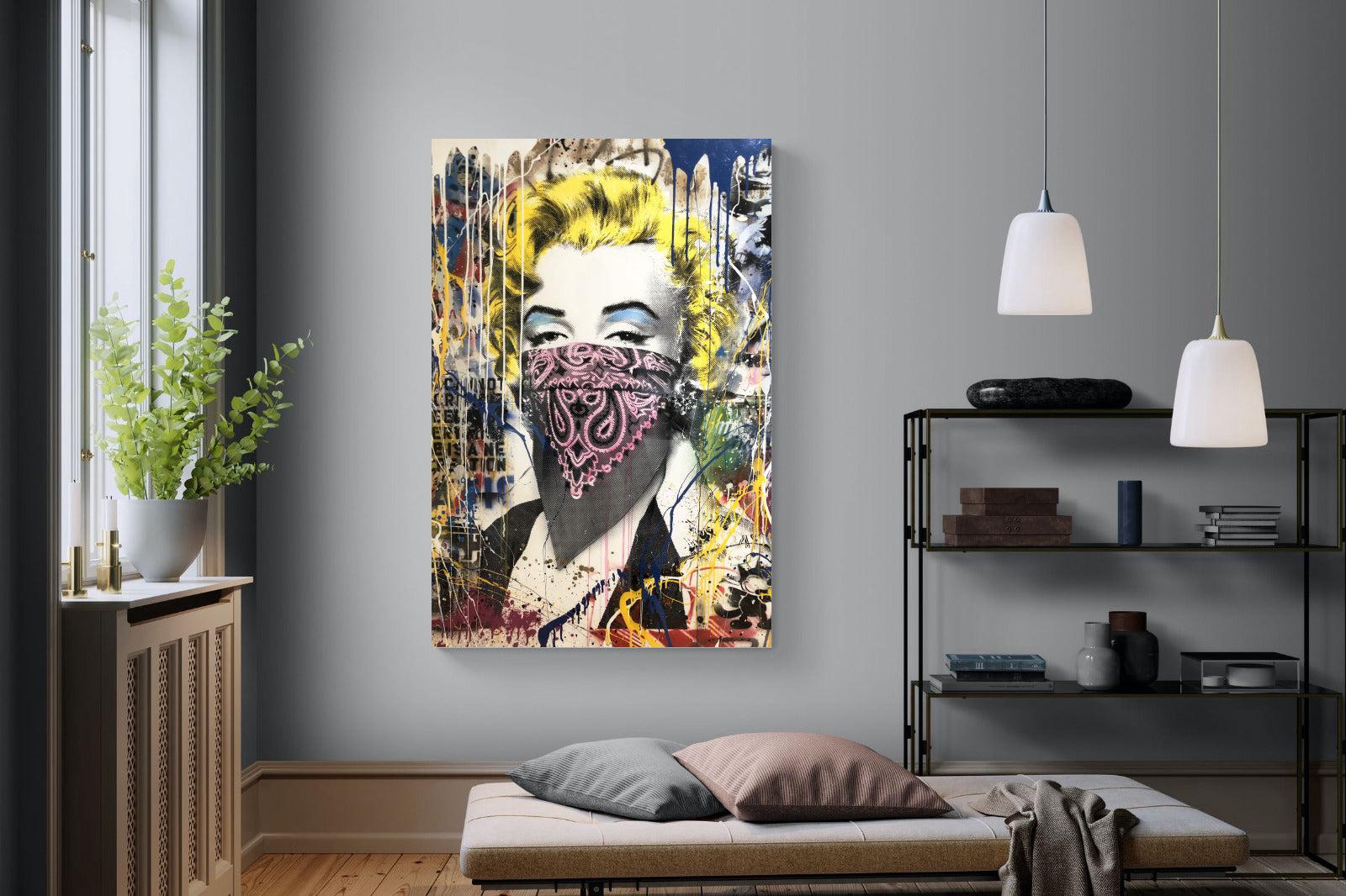 Marilyn Monroe Street Art-Wall_Art-120 x 180cm-Mounted Canvas-No Frame-Pixalot