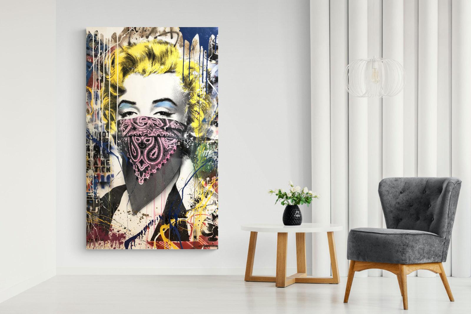 Marilyn Monroe Street Art-Wall_Art-130 x 220cm-Mounted Canvas-No Frame-Pixalot