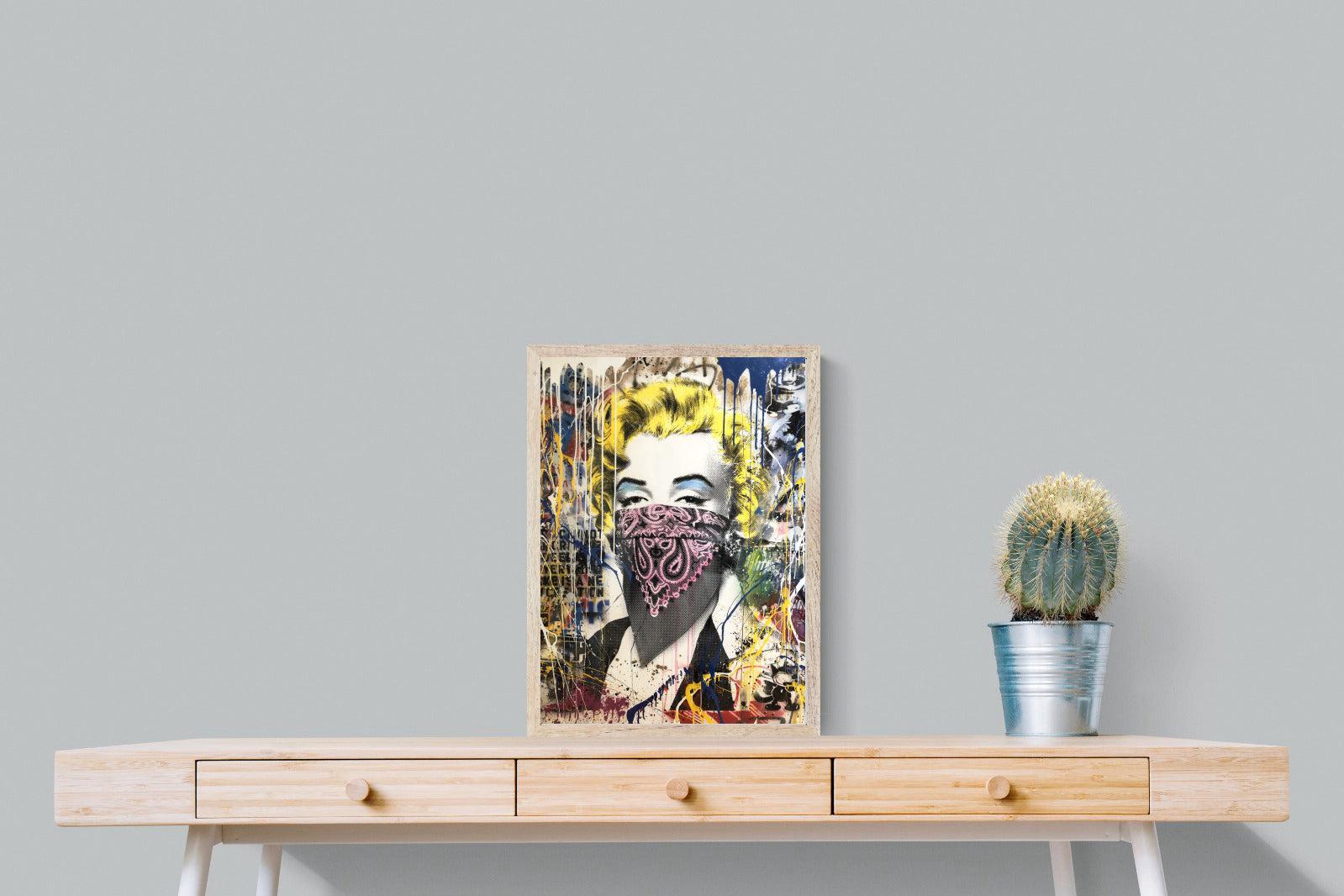 Marilyn Monroe Street Art-Wall_Art-45 x 60cm-Mounted Canvas-Wood-Pixalot