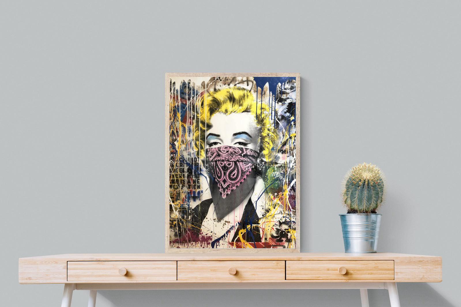 Marilyn Monroe Street Art-Wall_Art-60 x 80cm-Mounted Canvas-Wood-Pixalot