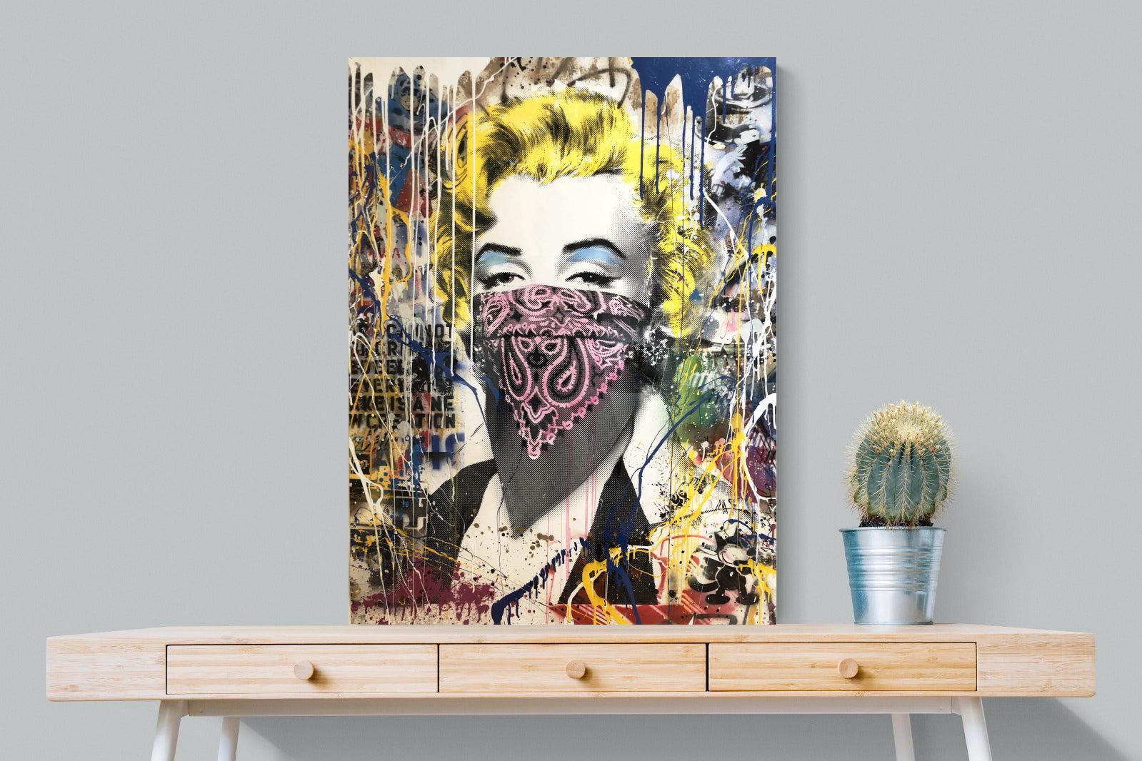Marilyn Monroe Street Art-Wall_Art-75 x 100cm-Mounted Canvas-No Frame-Pixalot