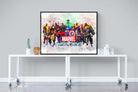 Marvel Heroes-Wall_Art-120 x 90cm-Mounted Canvas-Black-Pixalot