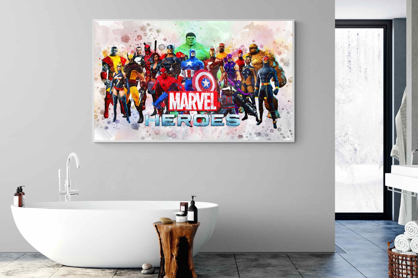 Marvel Heroes-Wall_Art-180 x 110cm-Mounted Canvas-White-Pixalot