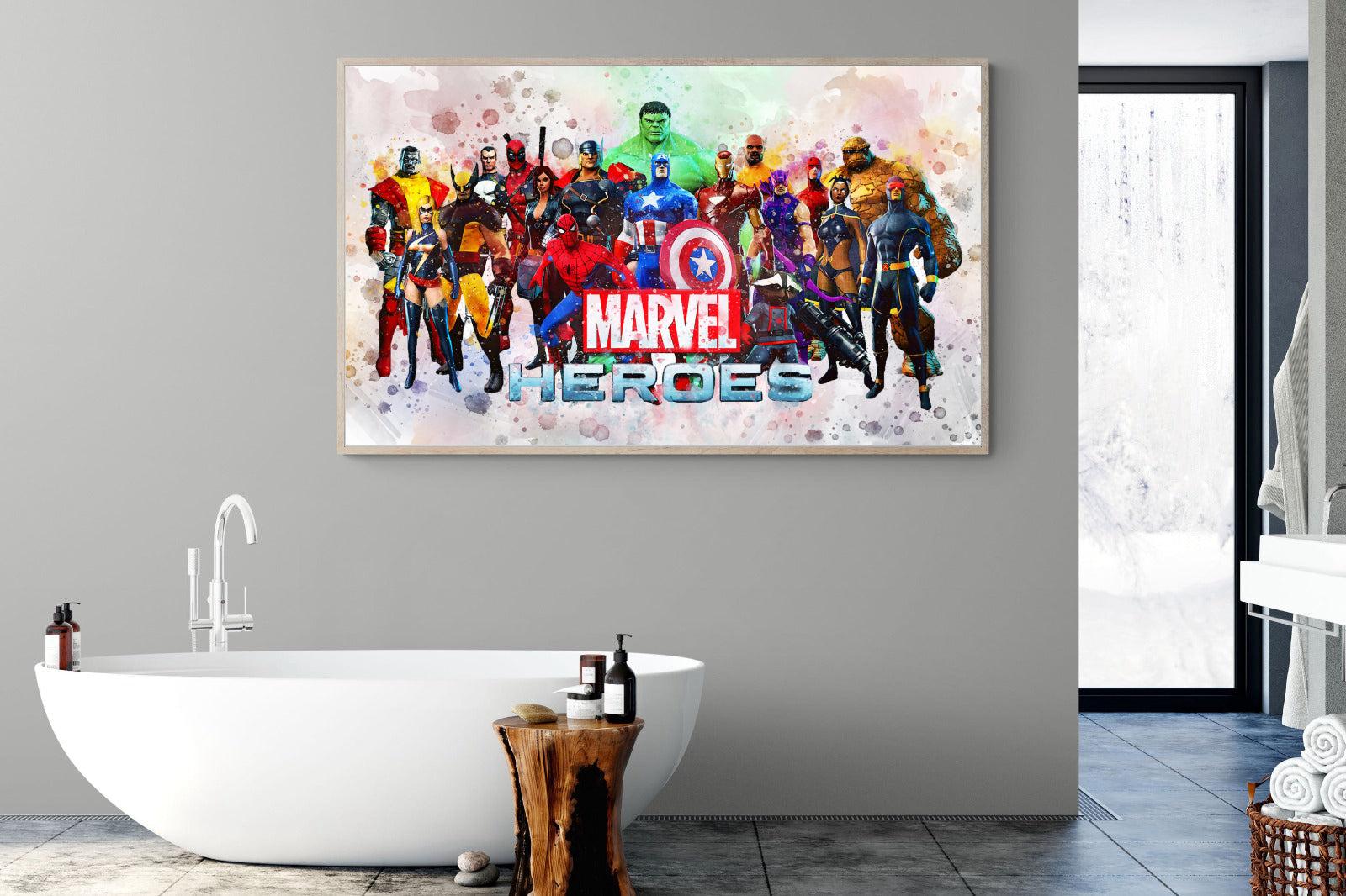 Marvel Heroes-Wall_Art-180 x 110cm-Mounted Canvas-Wood-Pixalot