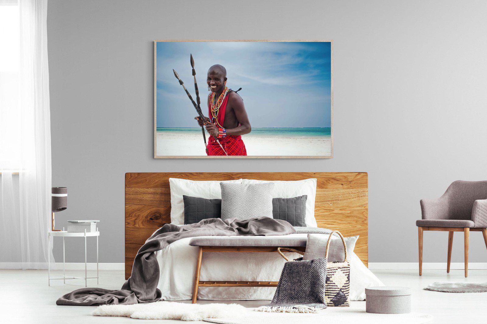 Masai Smile-Wall_Art-150 x 100cm-Mounted Canvas-Wood-Pixalot