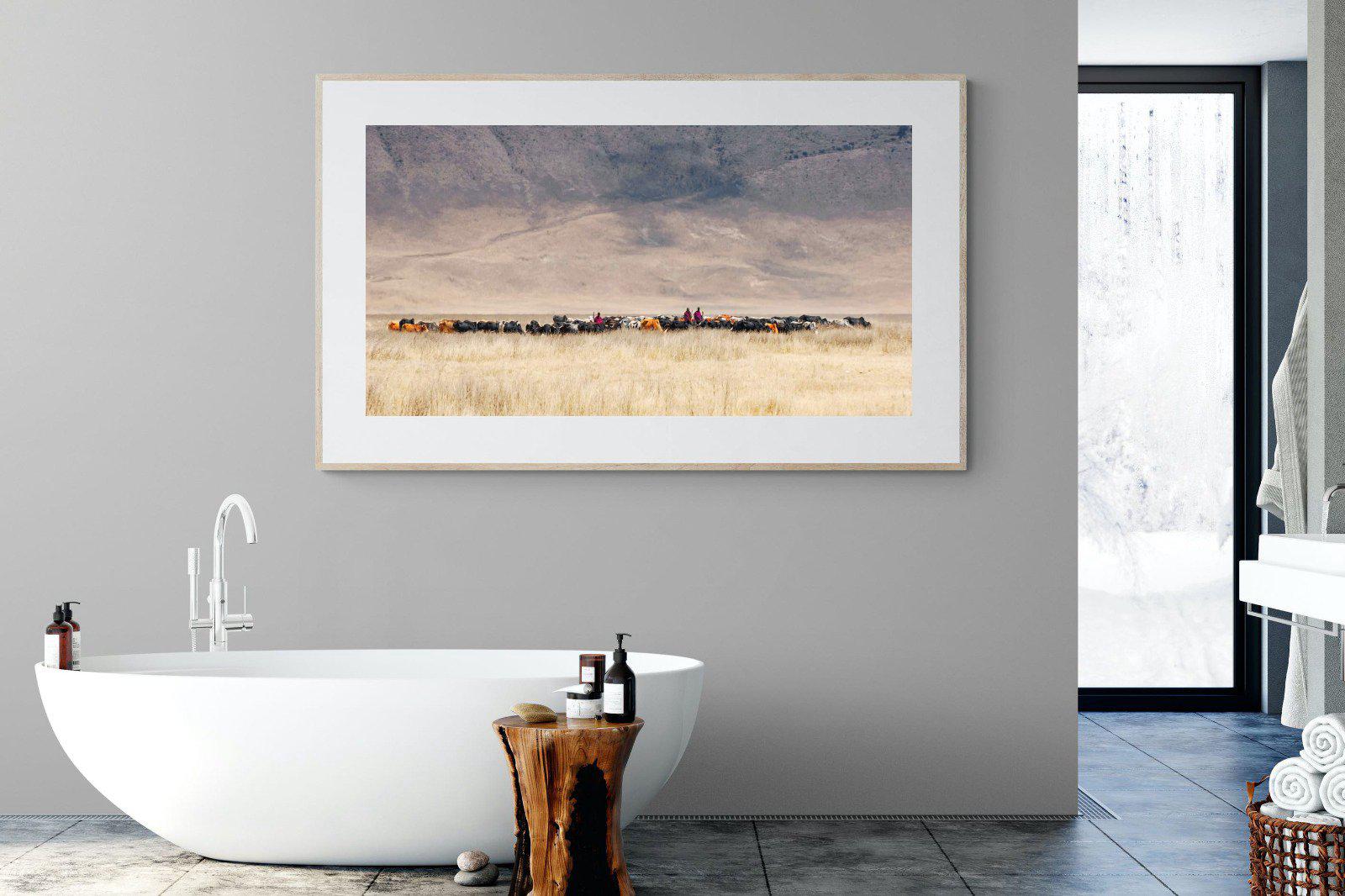 Masai Vista-Wall_Art-180 x 110cm-Framed Print-Wood-Pixalot