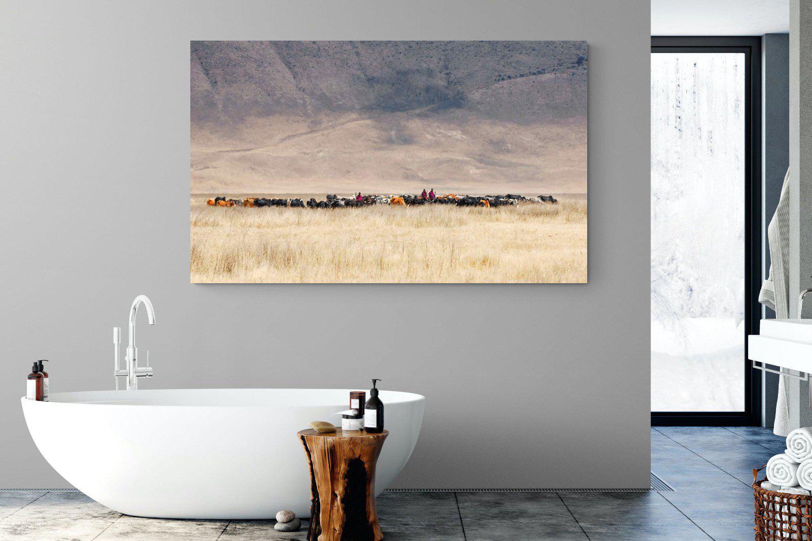 Masai Vista-Wall_Art-180 x 110cm-Mounted Canvas-No Frame-Pixalot