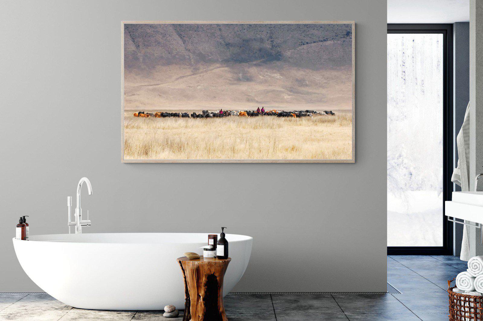 Masai Vista-Wall_Art-180 x 110cm-Mounted Canvas-Wood-Pixalot