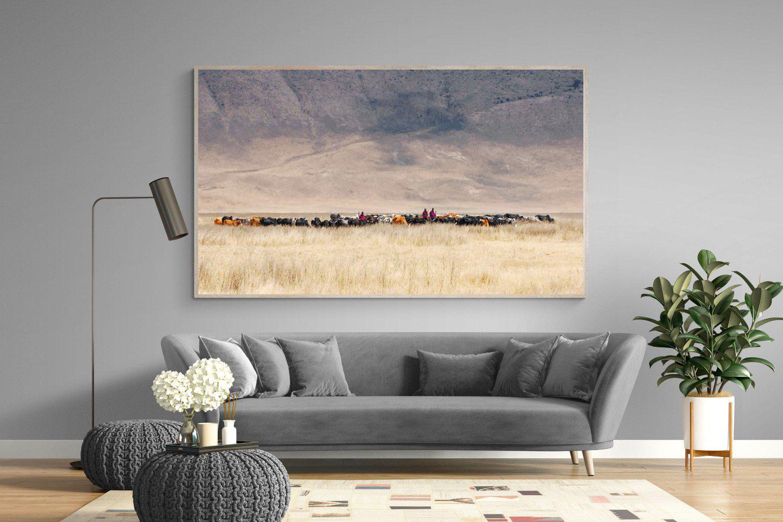 Masai Vista-Wall_Art-220 x 130cm-Mounted Canvas-Wood-Pixalot