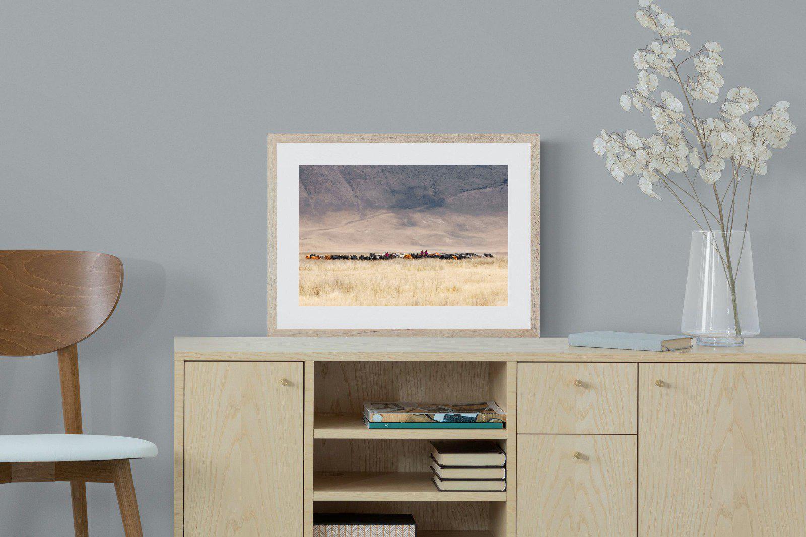 Masai Vista-Wall_Art-60 x 45cm-Framed Print-Wood-Pixalot