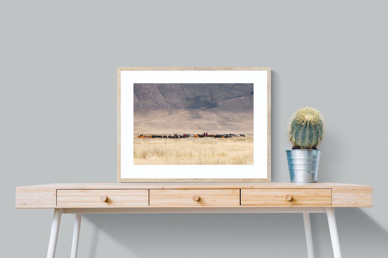 Masai Vista-Wall_Art-80 x 60cm-Framed Print-Wood-Pixalot