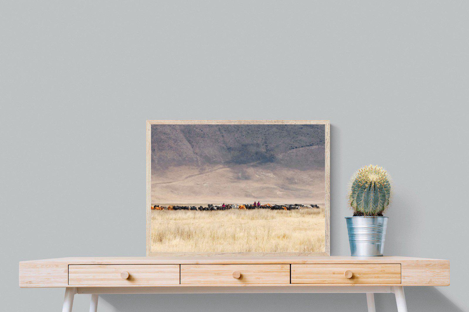 Masai Vista-Wall_Art-80 x 60cm-Mounted Canvas-Wood-Pixalot