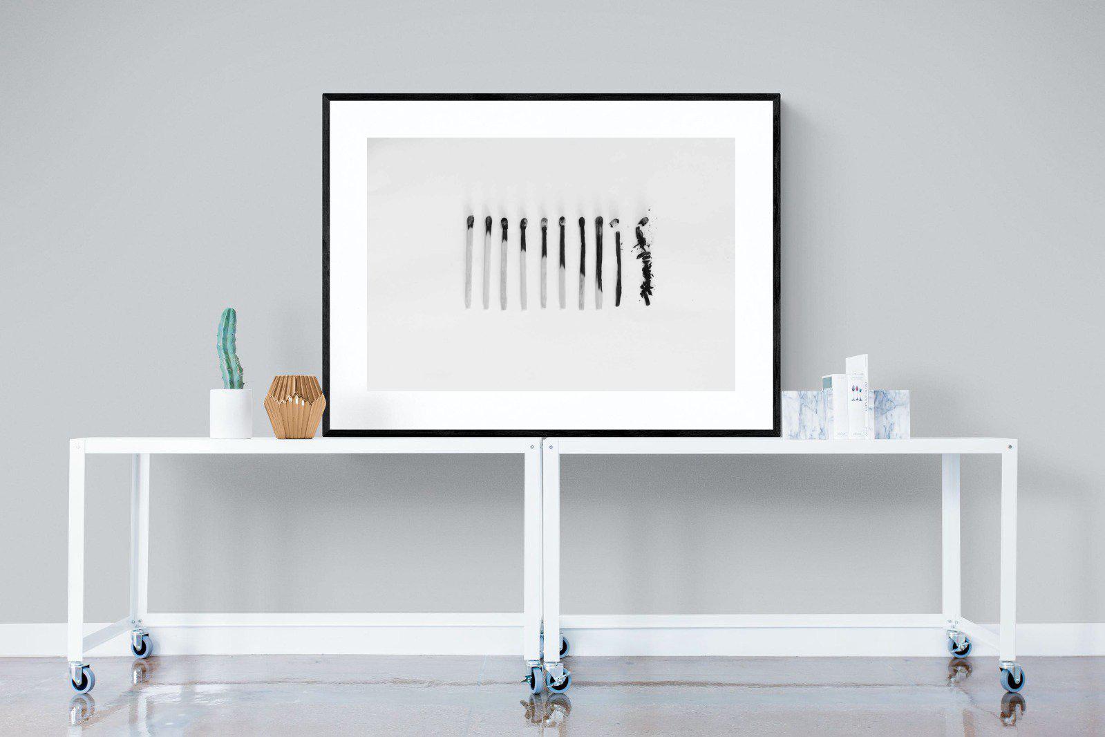 Matchsticks-Wall_Art-120 x 90cm-Framed Print-Black-Pixalot