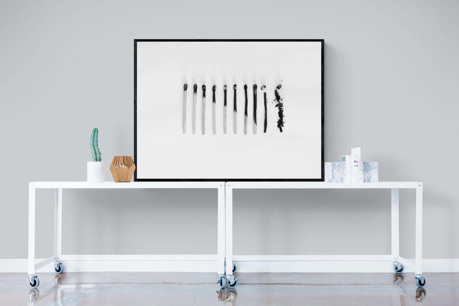 Matchsticks-Wall_Art-120 x 90cm-Mounted Canvas-Black-Pixalot