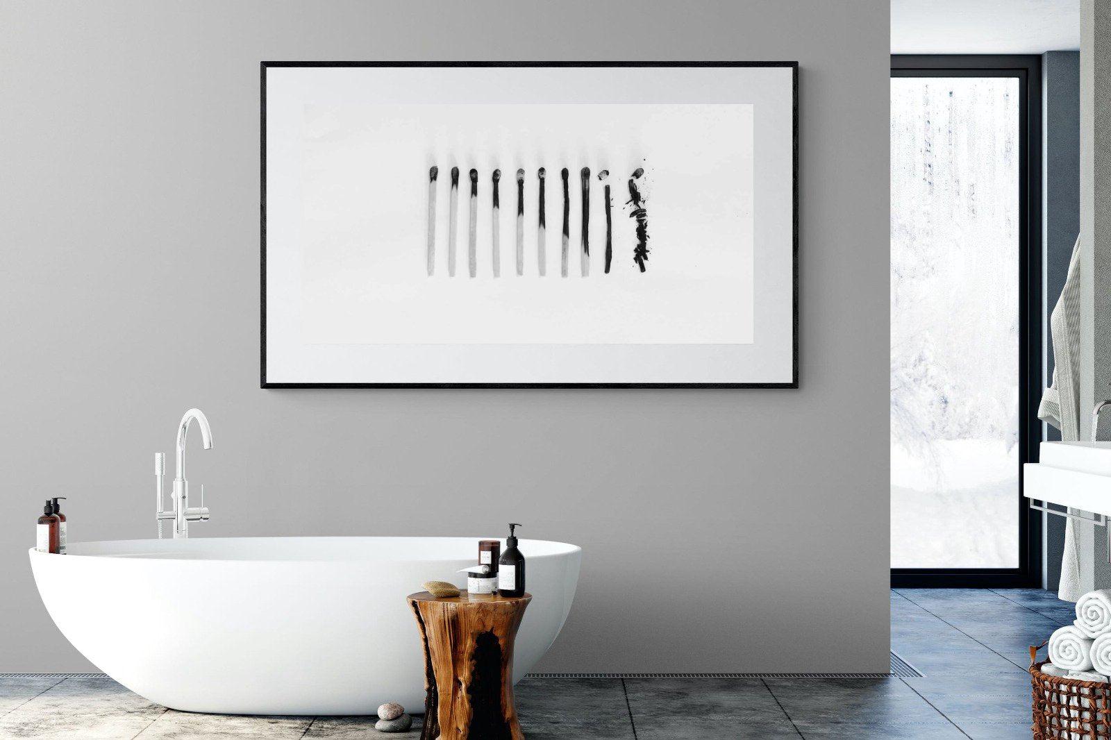 Matchsticks-Wall_Art-180 x 110cm-Framed Print-Black-Pixalot