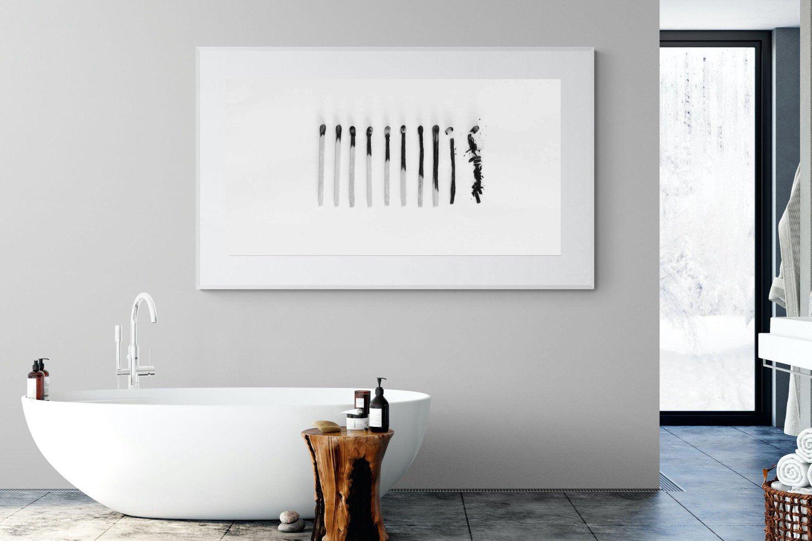 Matchsticks-Wall_Art-180 x 110cm-Framed Print-White-Pixalot