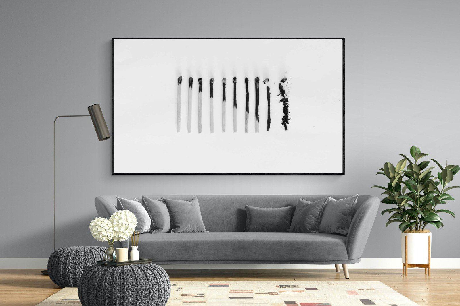 Matchsticks-Wall_Art-220 x 130cm-Mounted Canvas-Black-Pixalot