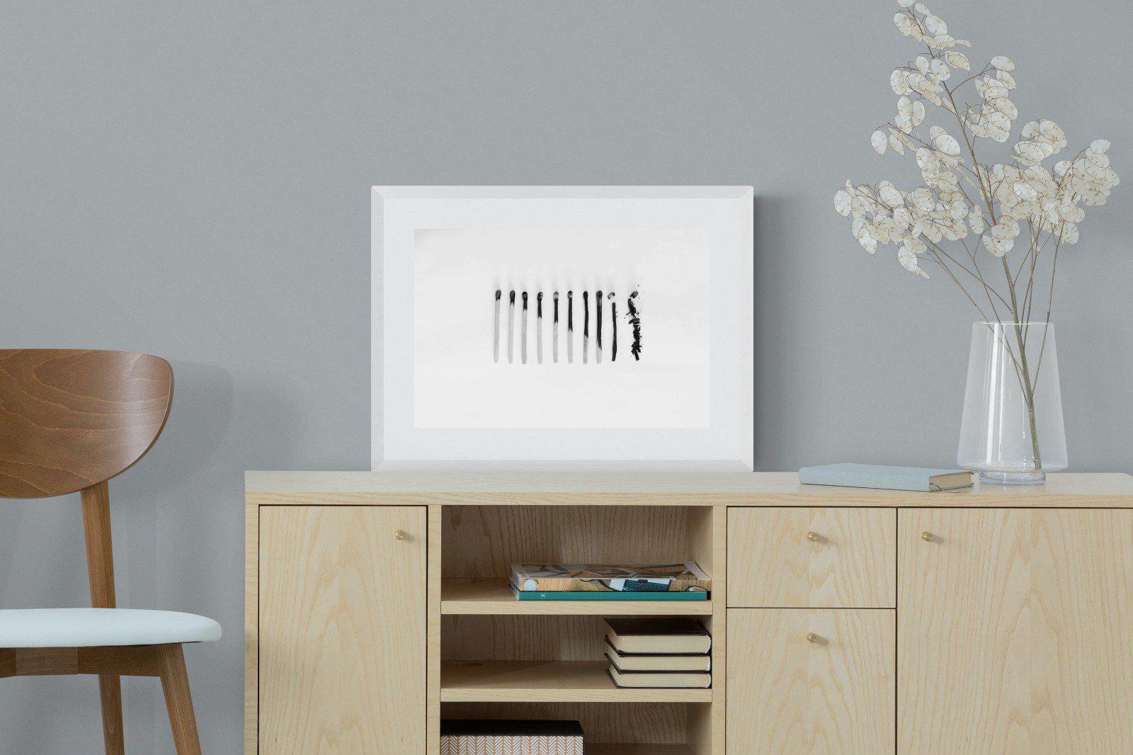 Matchsticks-Wall_Art-60 x 45cm-Framed Print-White-Pixalot