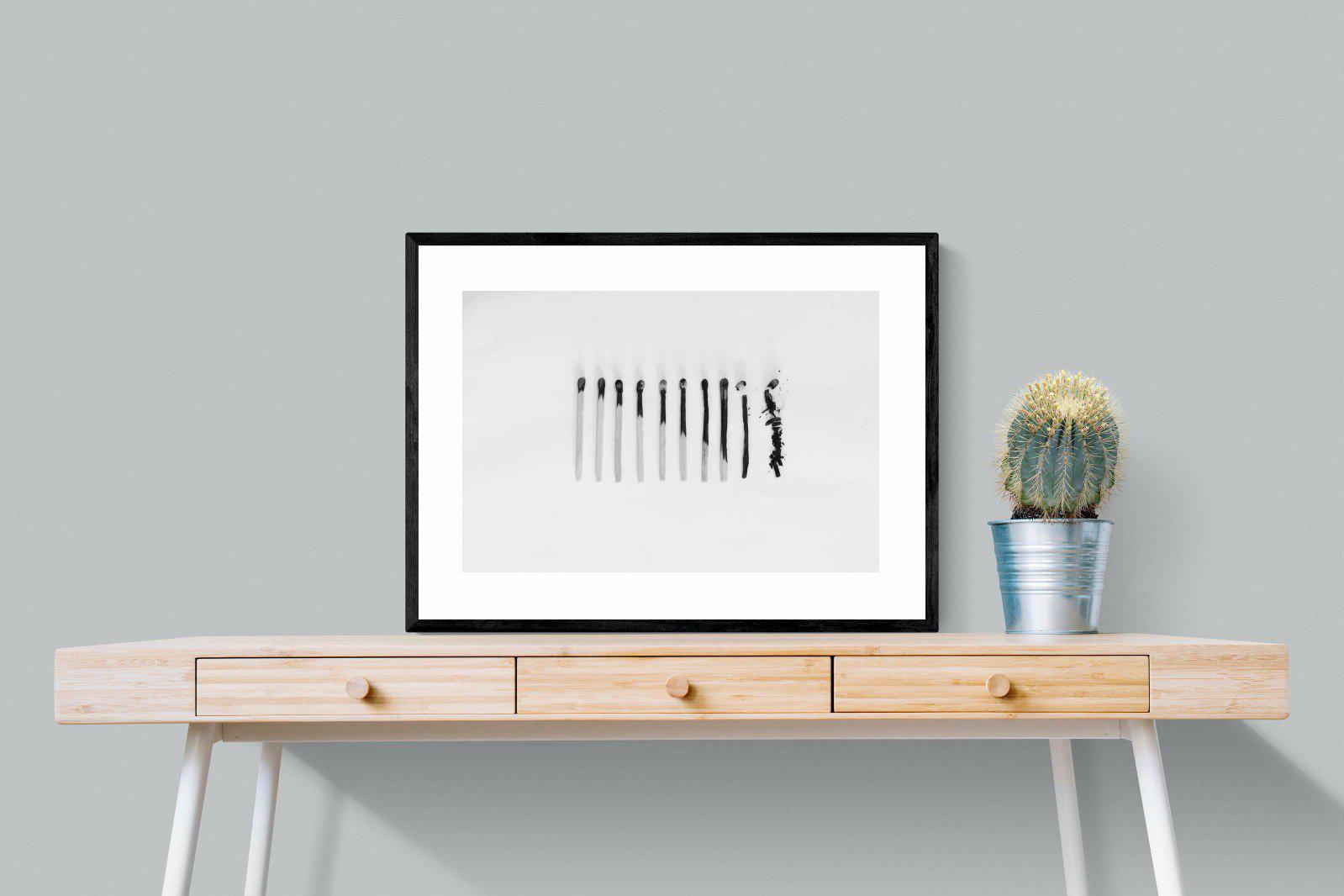 Matchsticks-Wall_Art-80 x 60cm-Framed Print-Black-Pixalot