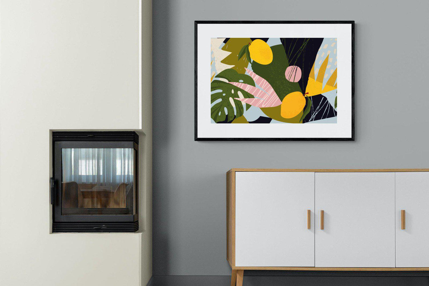 Matisse-Wall_Art-100 x 75cm-Framed Print-Black-Pixalot