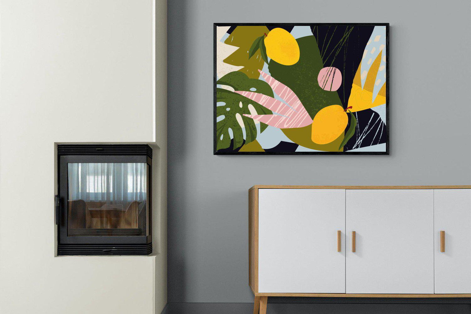 Matisse-Wall_Art-100 x 75cm-Mounted Canvas-Black-Pixalot
