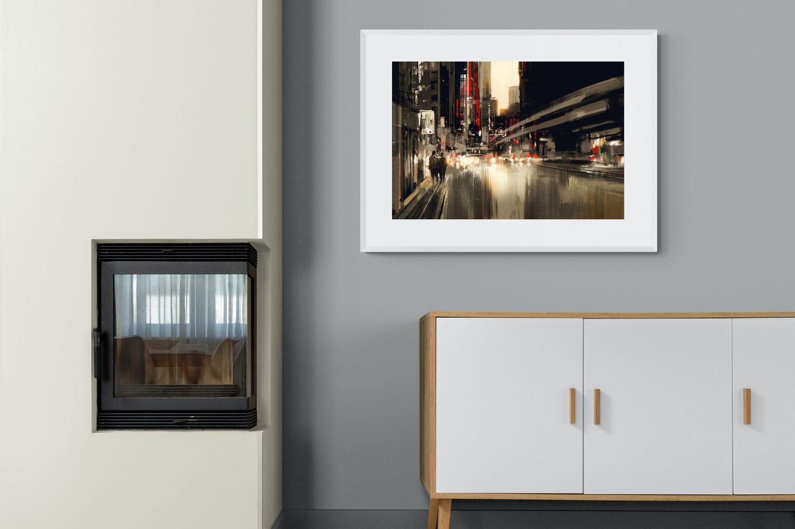 Metro-Wall_Art-100 x 75cm-Framed Print-White-Pixalot