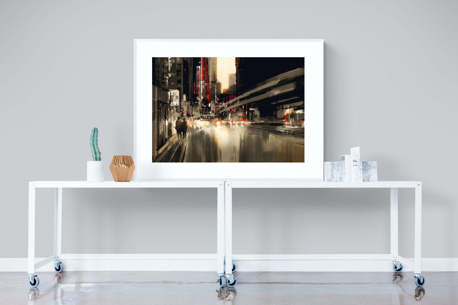 Metro-Wall_Art-120 x 90cm-Framed Print-White-Pixalot