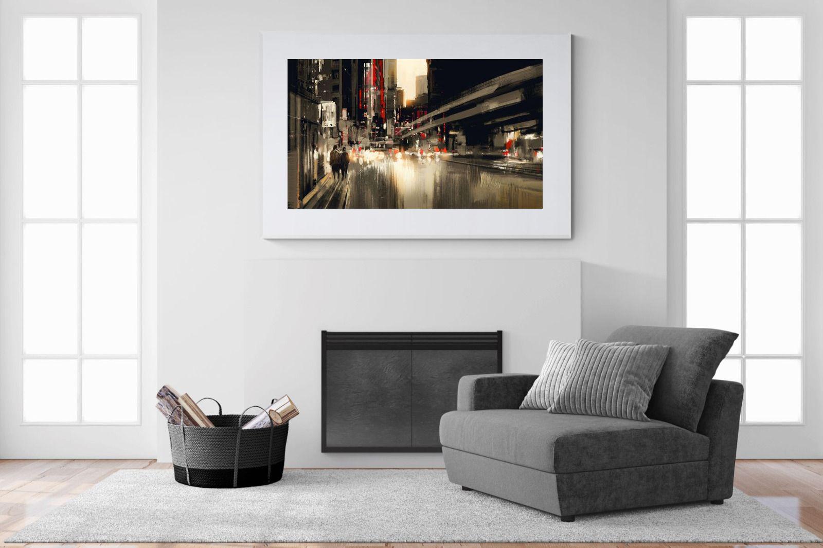 Metro-Wall_Art-150 x 100cm-Framed Print-White-Pixalot
