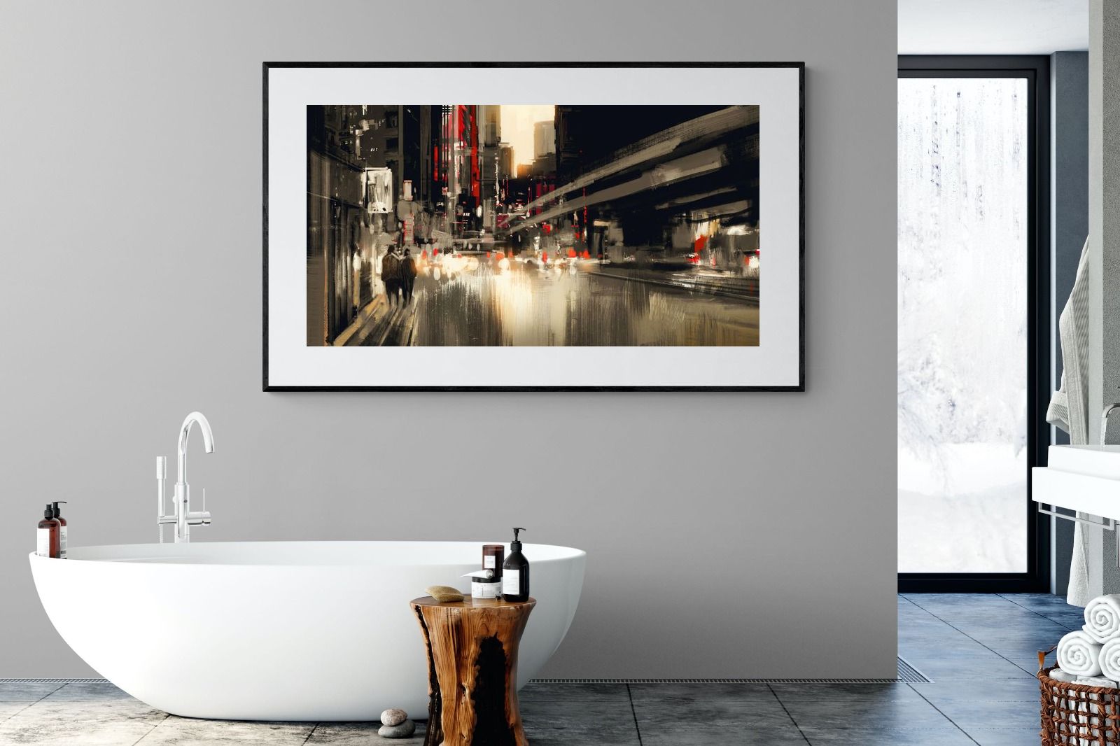 Metro-Wall_Art-180 x 110cm-Framed Print-Black-Pixalot