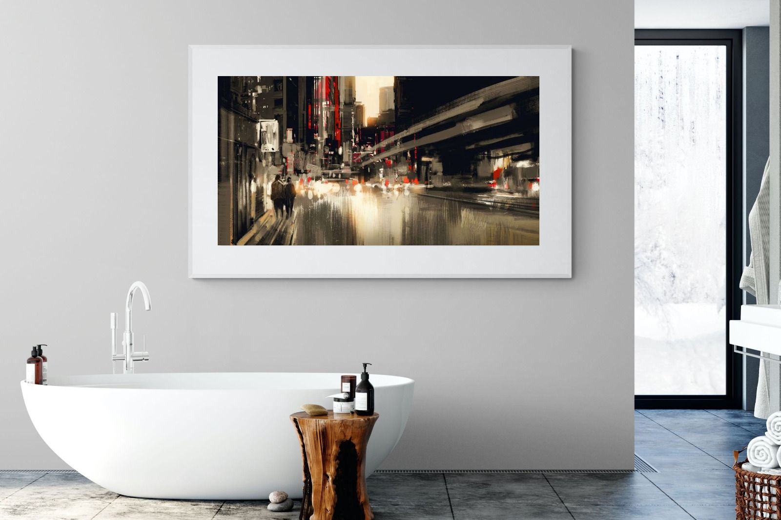 Metro-Wall_Art-180 x 110cm-Framed Print-White-Pixalot