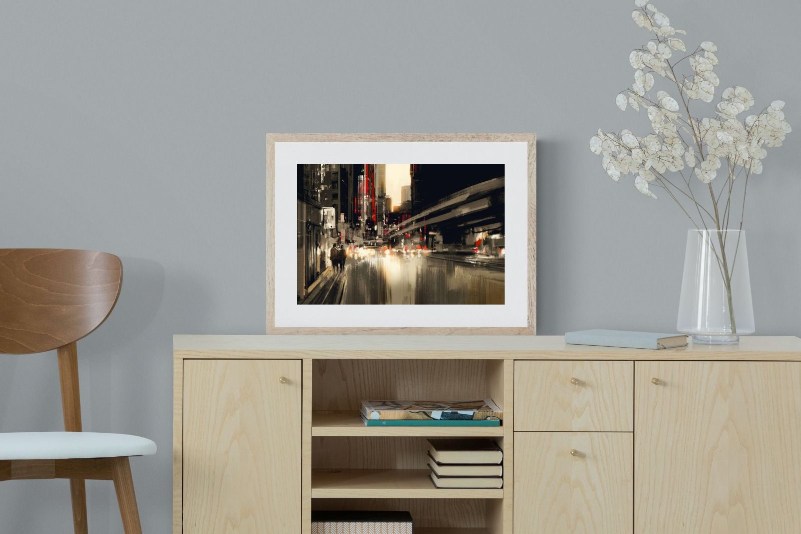 Metro-Wall_Art-60 x 45cm-Framed Print-Wood-Pixalot