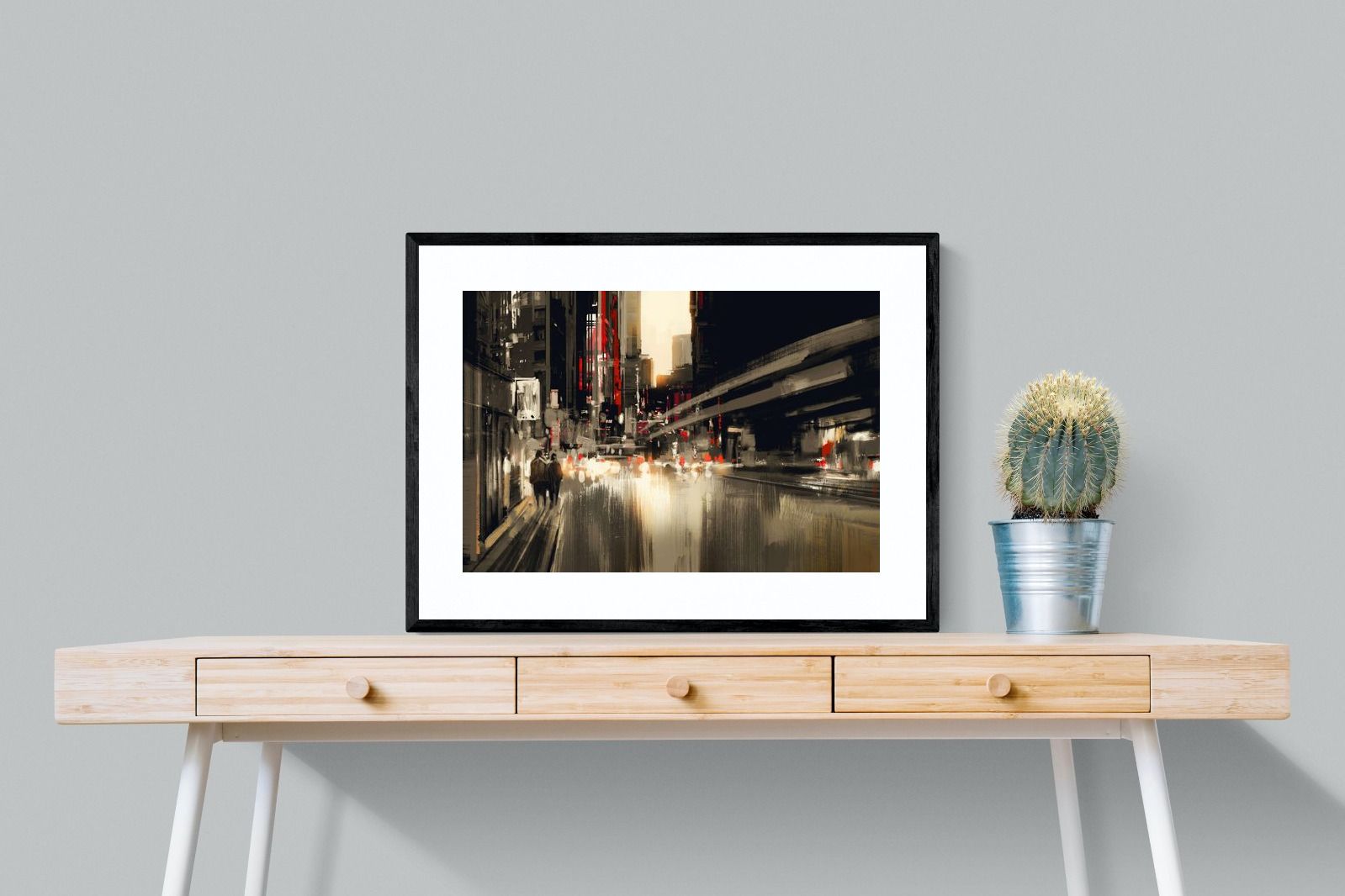 Metro-Wall_Art-80 x 60cm-Framed Print-Black-Pixalot