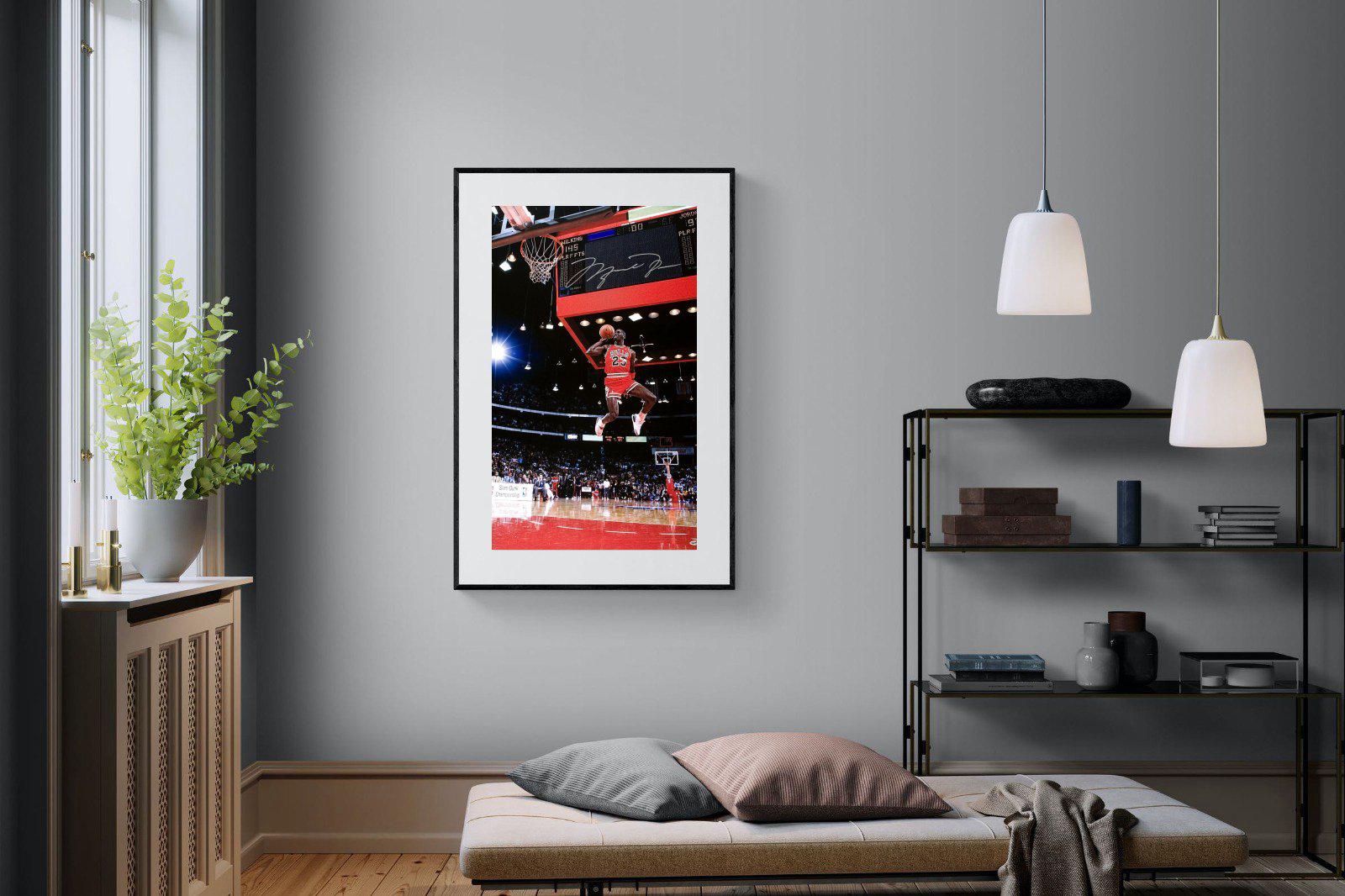 Michael Jordan-Wall_Art-100 x 150cm-Framed Print-Black-Pixalot