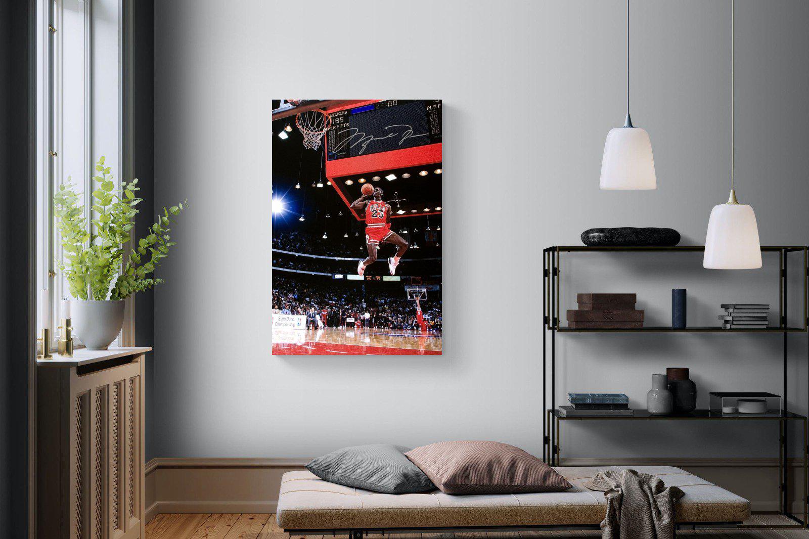 Michael Jordan-Wall_Art-100 x 150cm-Mounted Canvas-No Frame-Pixalot