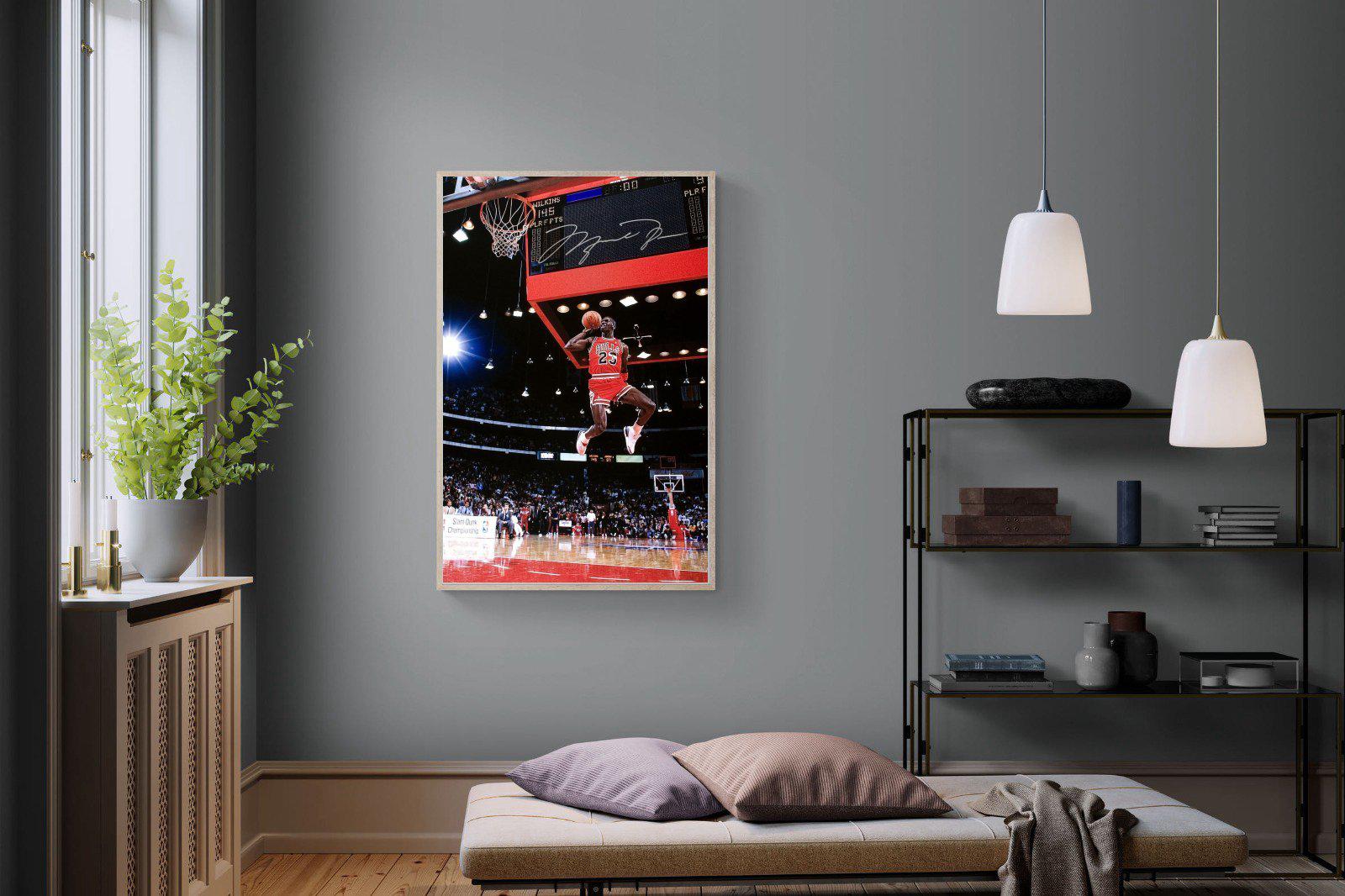 Michael Jordan-Wall_Art-100 x 150cm-Mounted Canvas-Wood-Pixalot