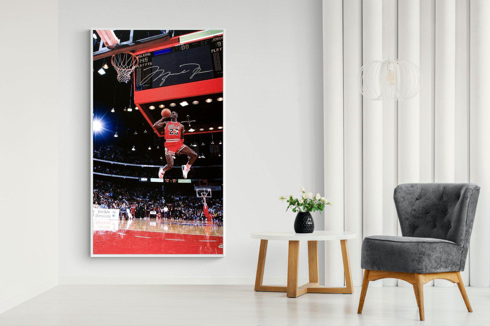 Michael Jordan-Wall_Art-130 x 220cm-Mounted Canvas-White-Pixalot