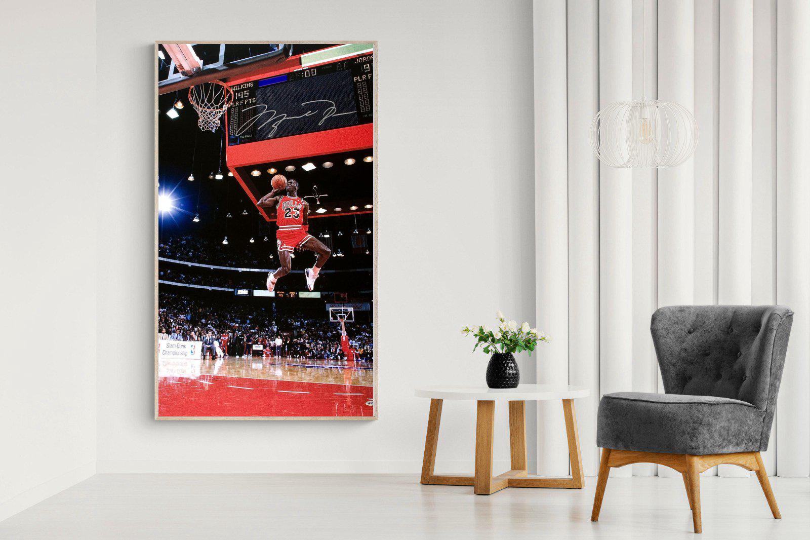 Michael Jordan-Wall_Art-130 x 220cm-Mounted Canvas-Wood-Pixalot