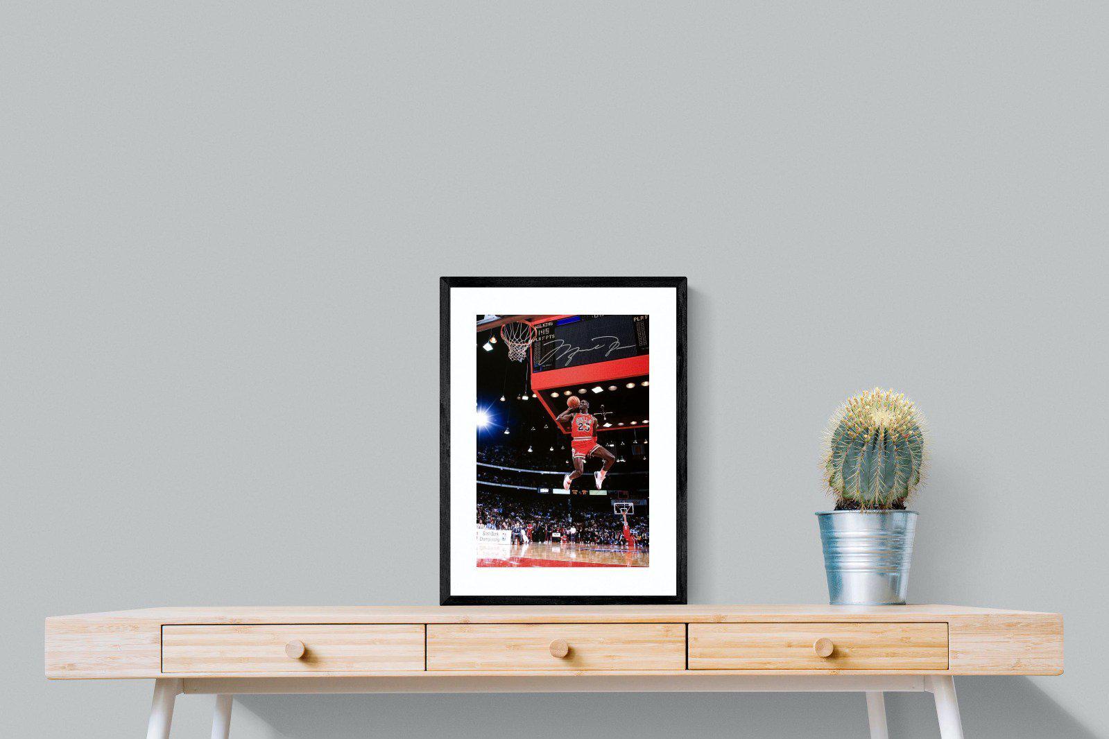 Michael Jordan-Wall_Art-45 x 60cm-Framed Print-Black-Pixalot