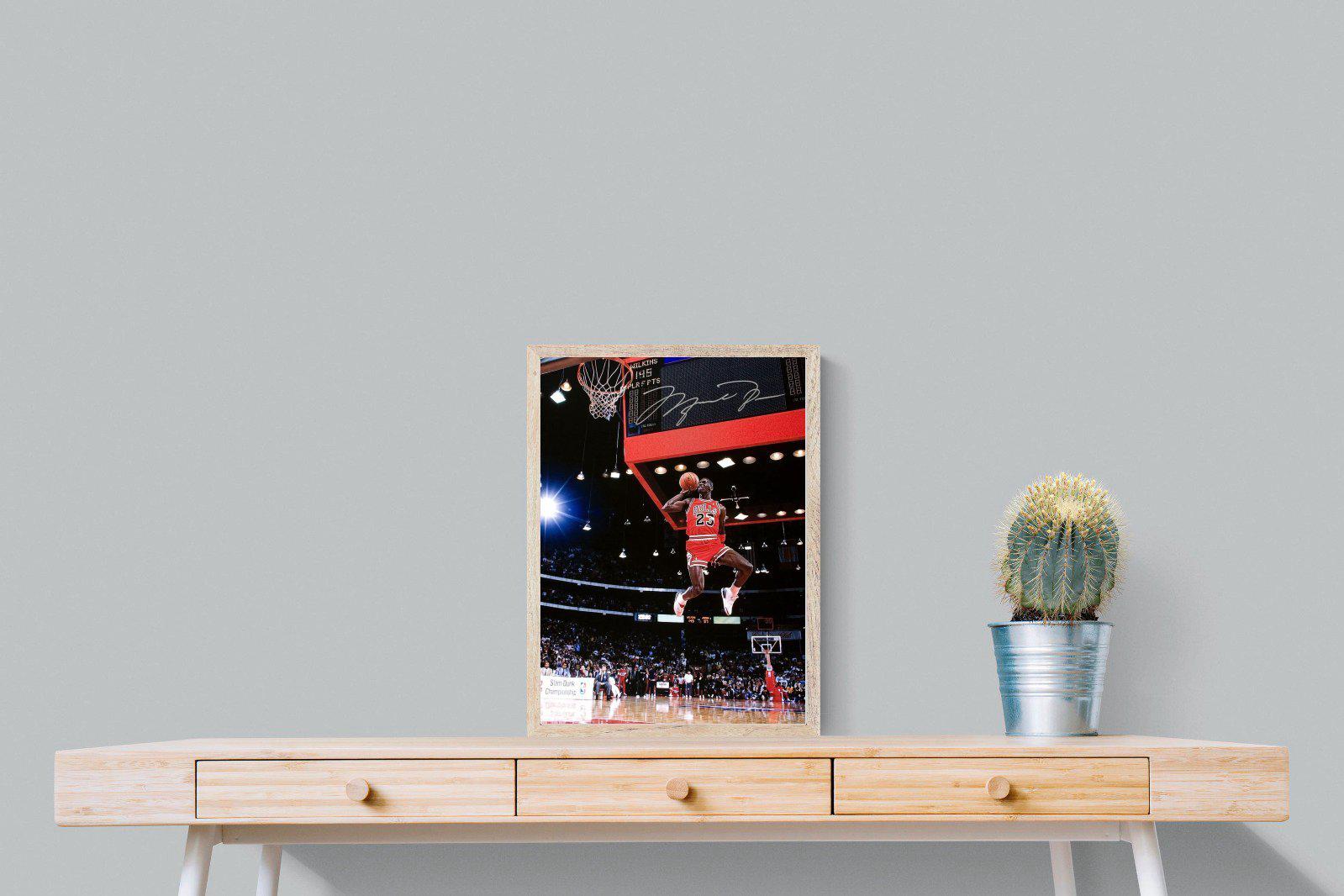 Michael Jordan-Wall_Art-45 x 60cm-Mounted Canvas-Wood-Pixalot