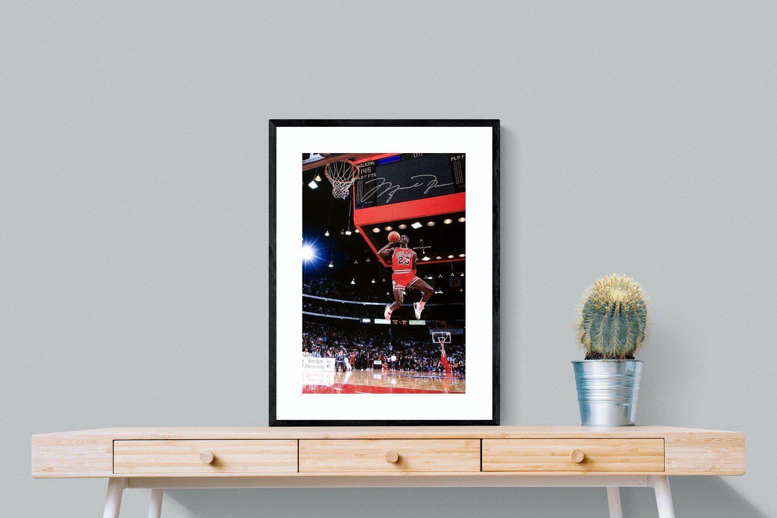Michael Jordan-Wall_Art-60 x 80cm-Framed Print-Black-Pixalot