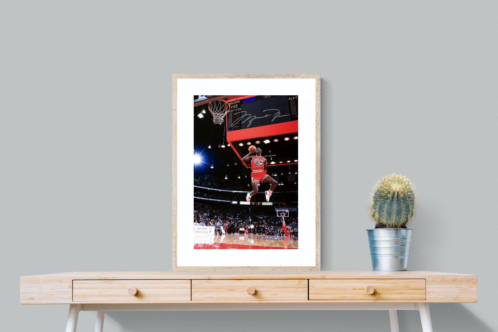 Michael Jordan-Wall_Art-60 x 80cm-Framed Print-Wood-Pixalot