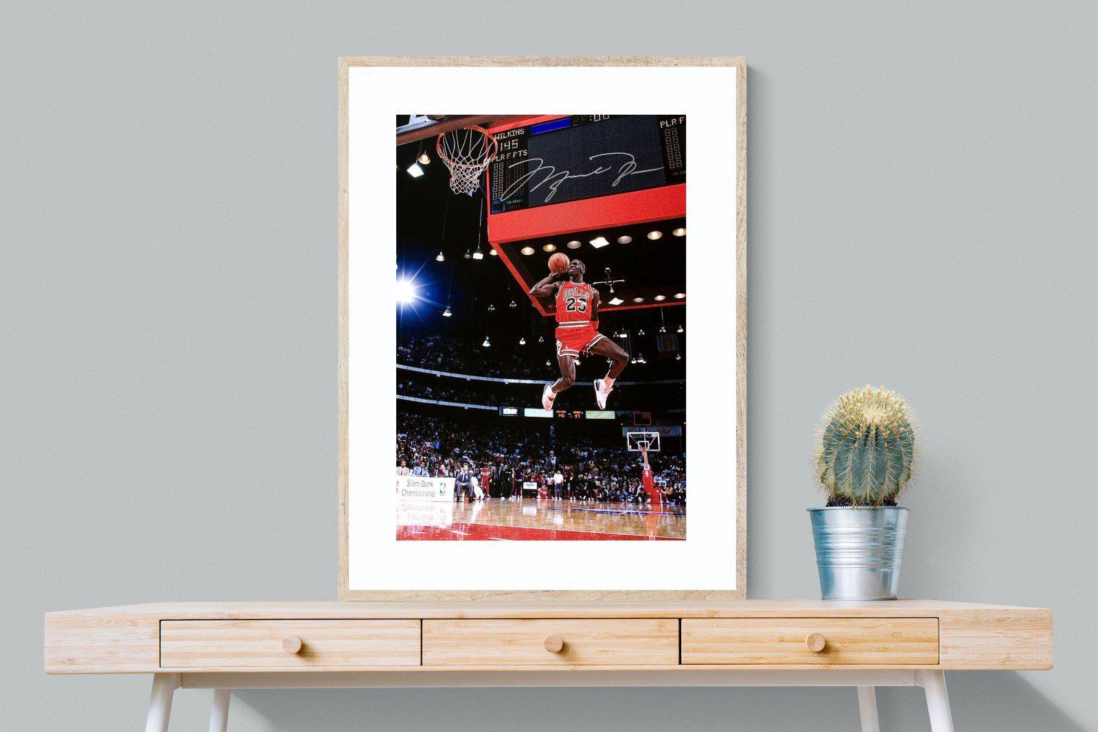 Michael Jordan-Wall_Art-75 x 100cm-Framed Print-Wood-Pixalot