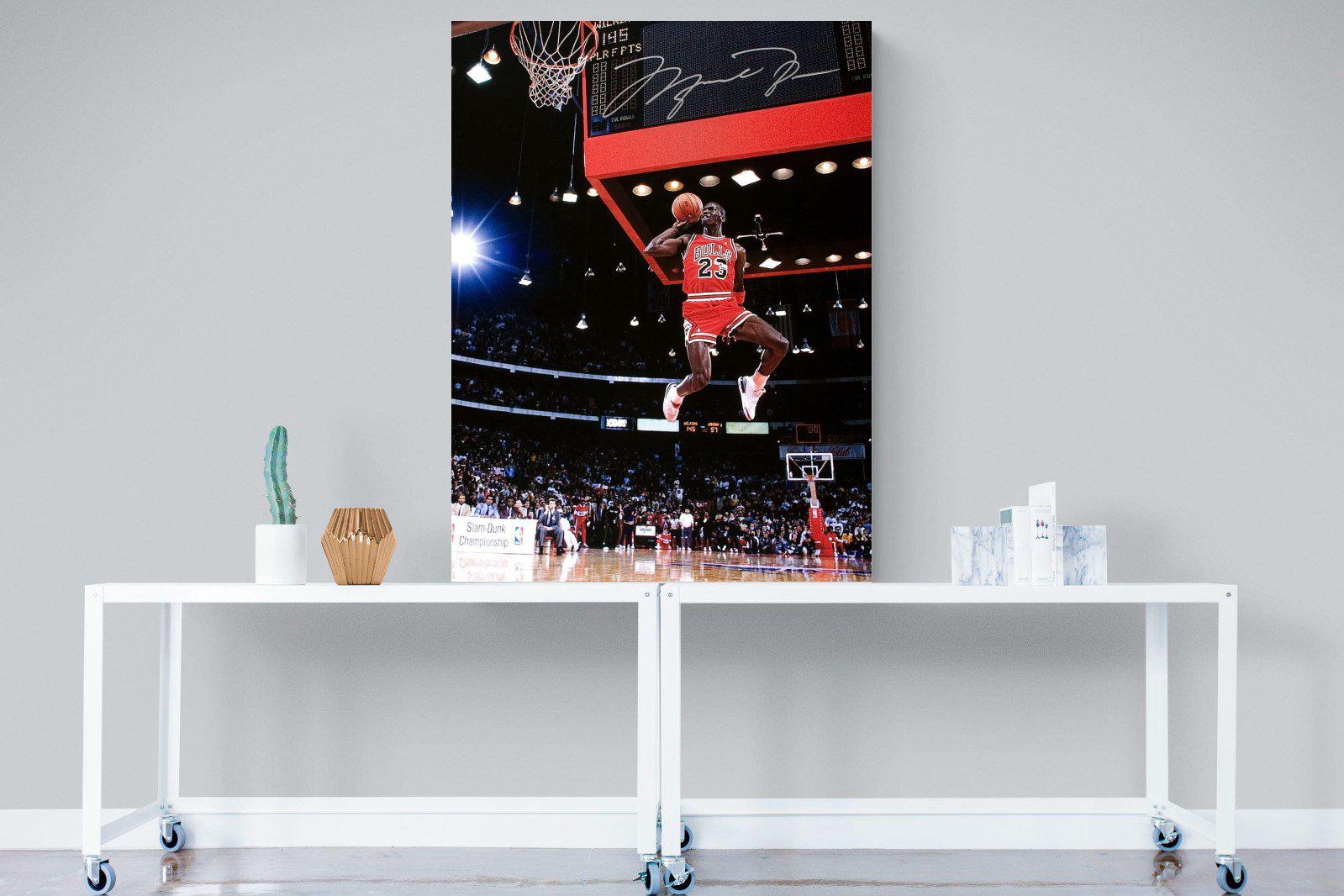 Michael Jordan-Wall_Art-90 x 120cm-Mounted Canvas-No Frame-Pixalot