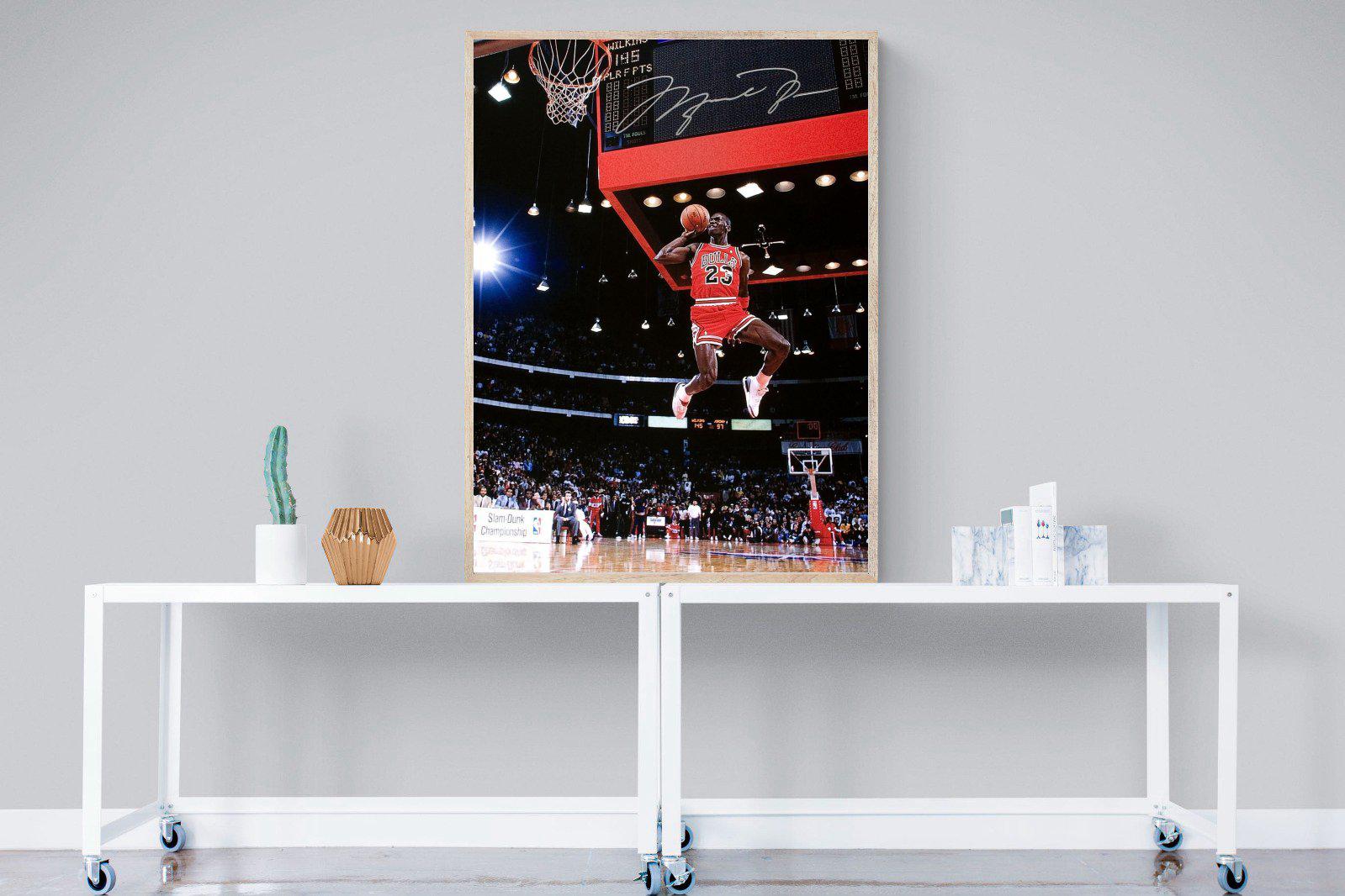 Michael Jordan-Wall_Art-90 x 120cm-Mounted Canvas-Wood-Pixalot