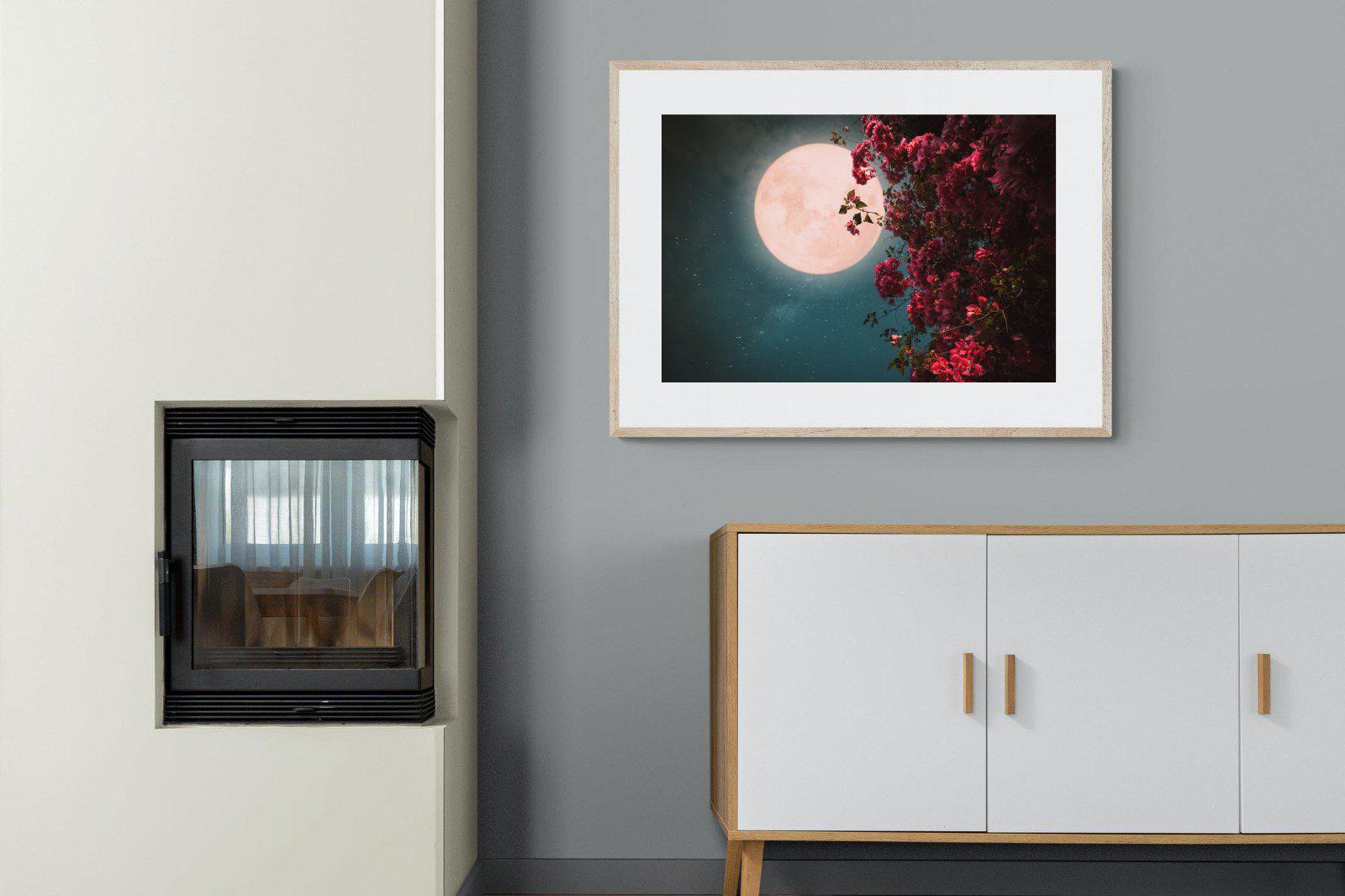 Midnight Flora-Wall_Art-100 x 75cm-Framed Print-Wood-Pixalot