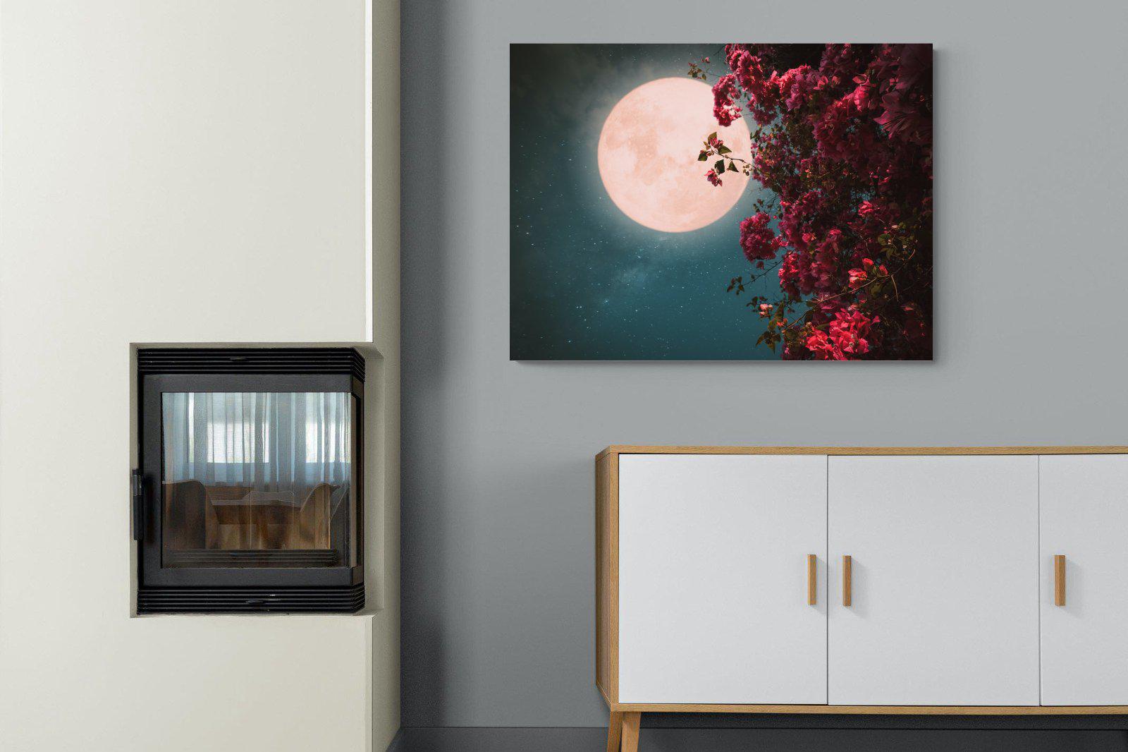 Midnight Flora-Wall_Art-100 x 75cm-Mounted Canvas-No Frame-Pixalot