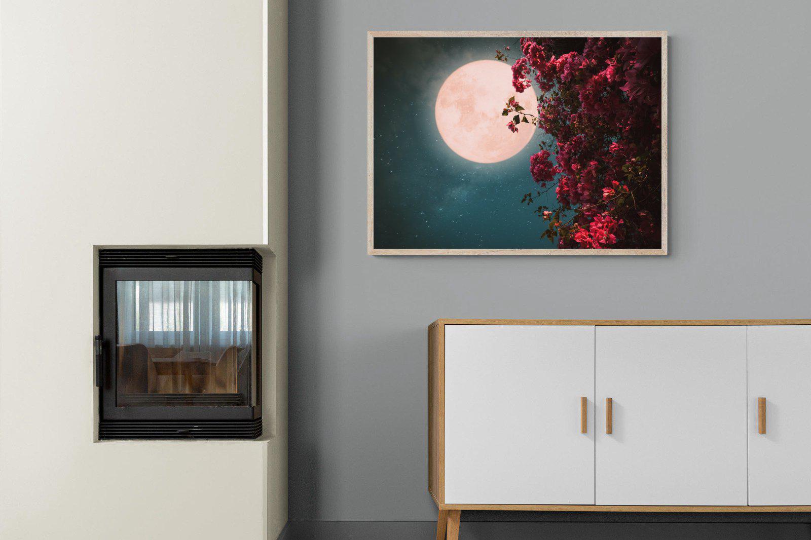 Midnight Flora-Wall_Art-100 x 75cm-Mounted Canvas-Wood-Pixalot
