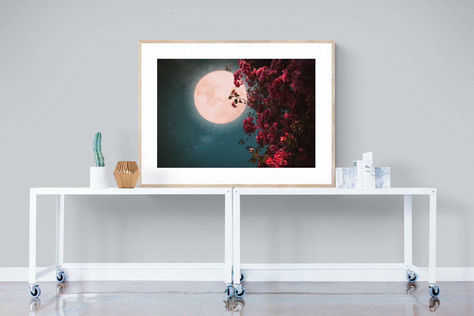 Midnight Flora-Wall_Art-120 x 90cm-Framed Print-Wood-Pixalot