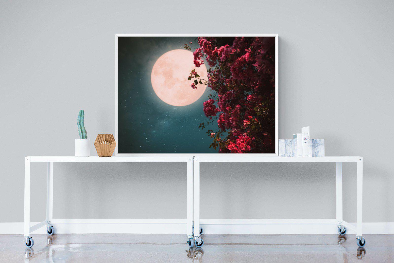 Midnight Flora-Wall_Art-120 x 90cm-Mounted Canvas-White-Pixalot